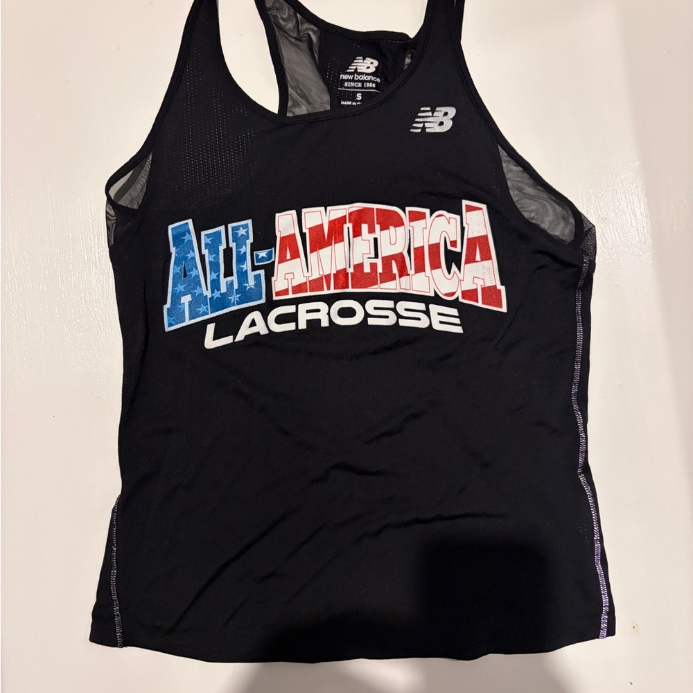 New Balance Black All-America Lacrosse Graphic Tank